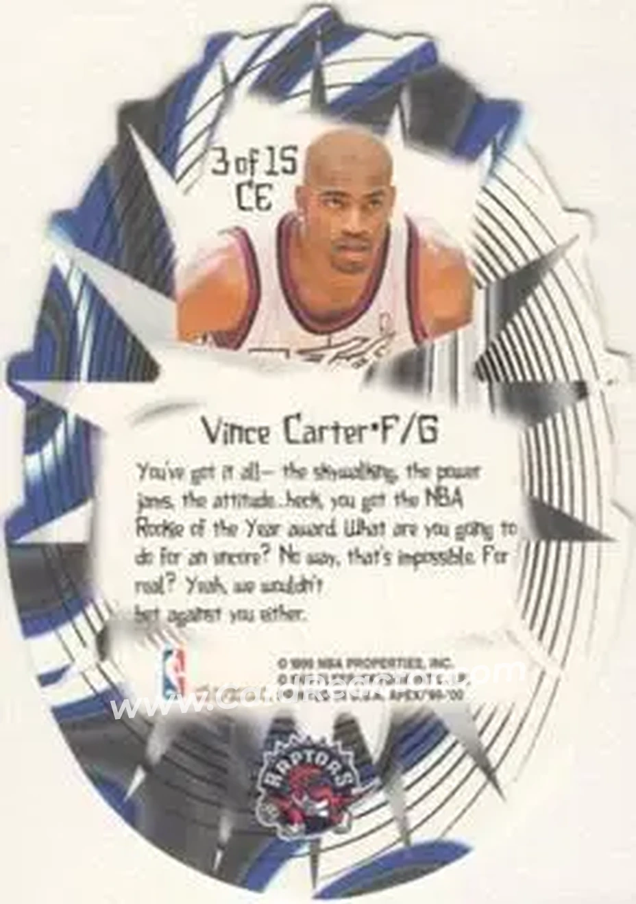 Back of Vince Carter
