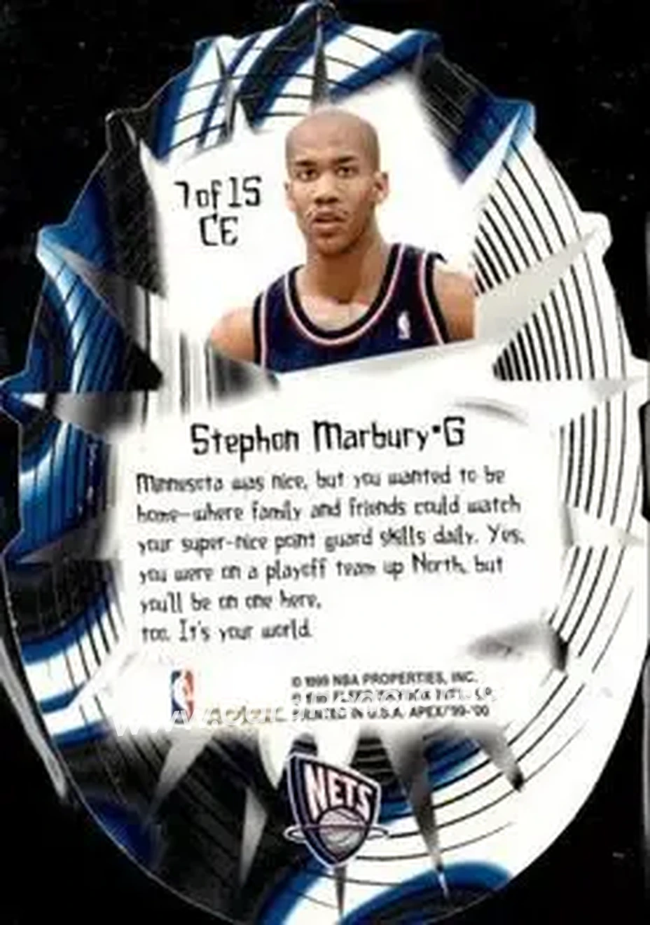 Back of Stephon Marbury