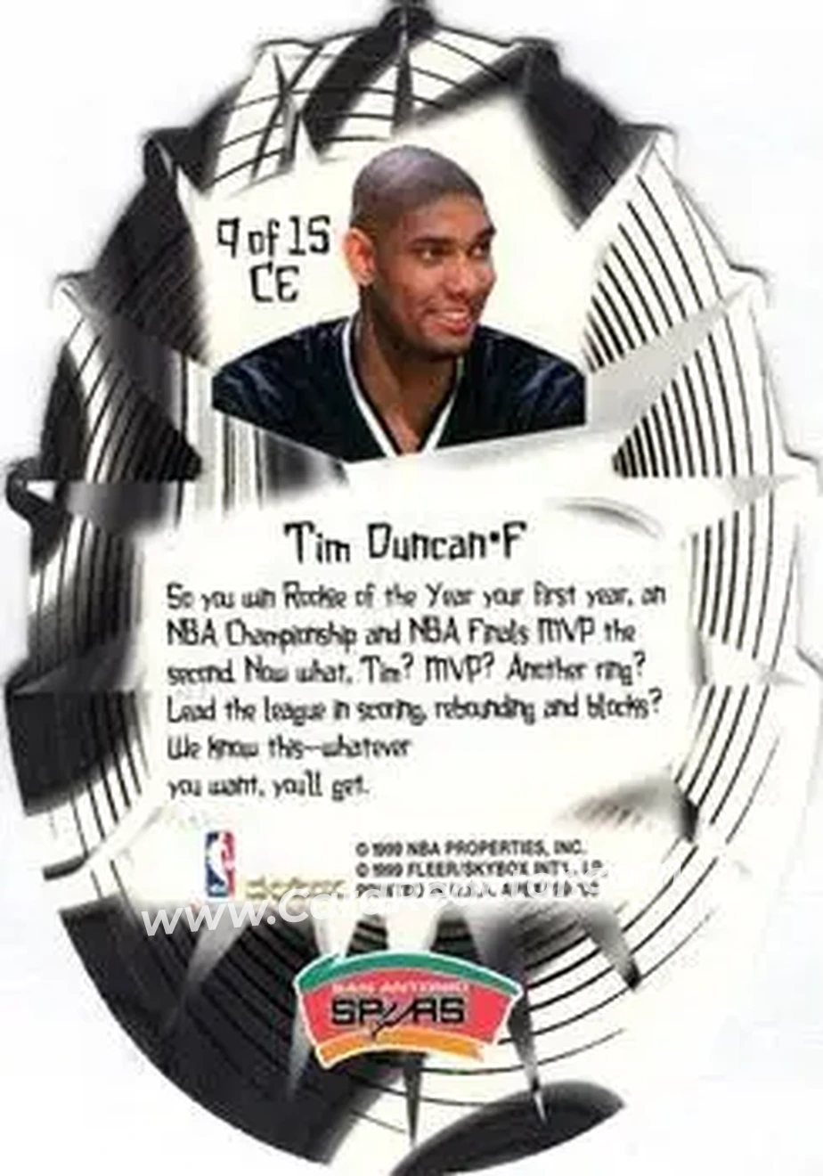 Back of Tim Duncan