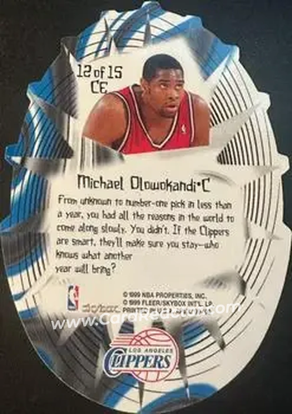 Back of Michael Olowokandi