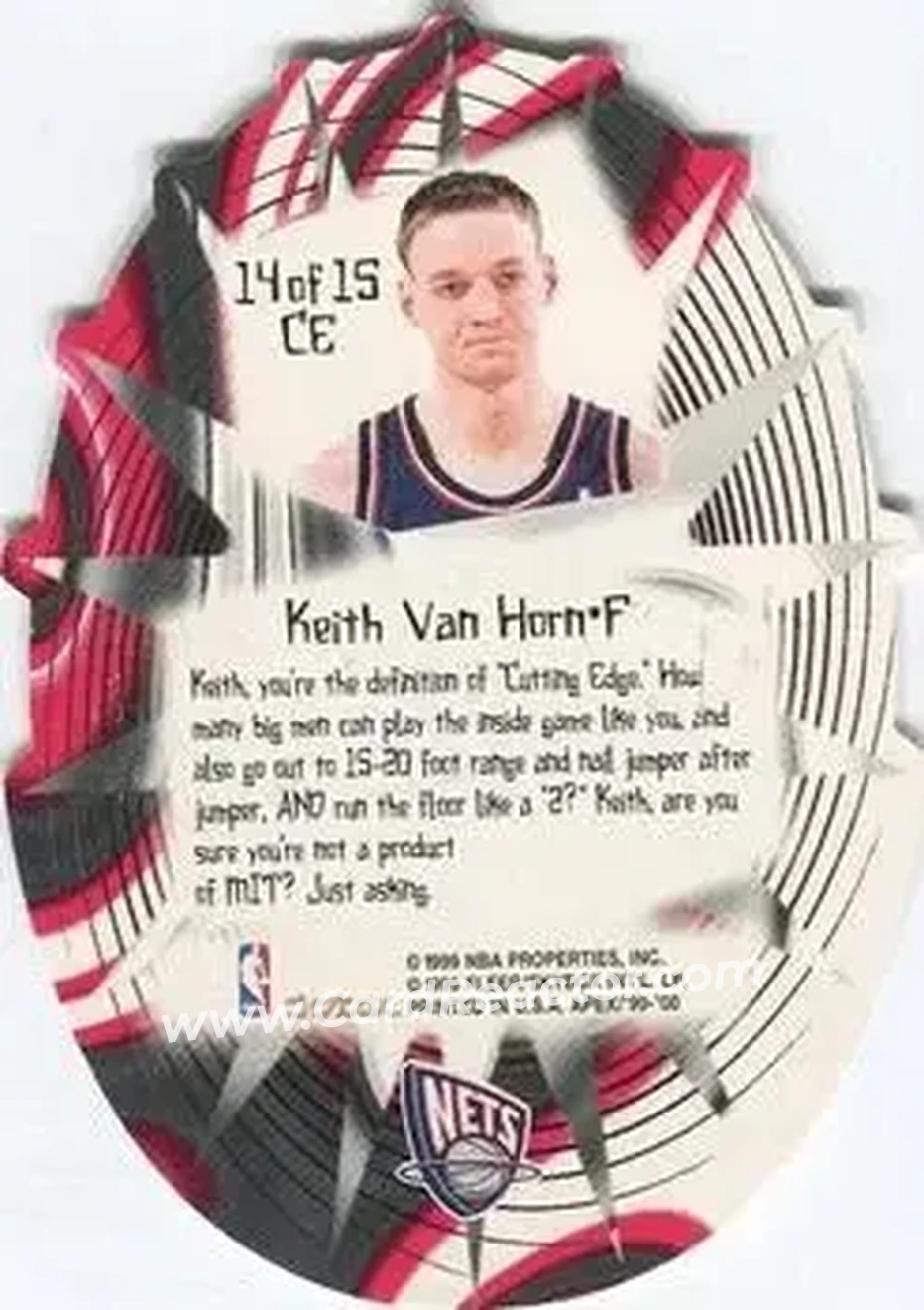 Back of Keith Van Horn