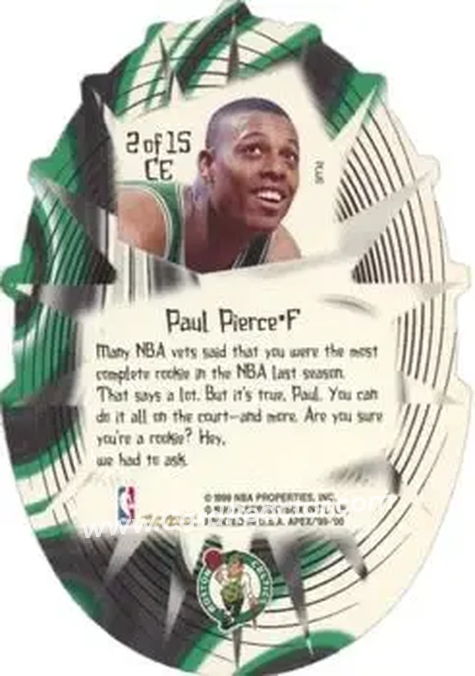 Back of Paul Pierce