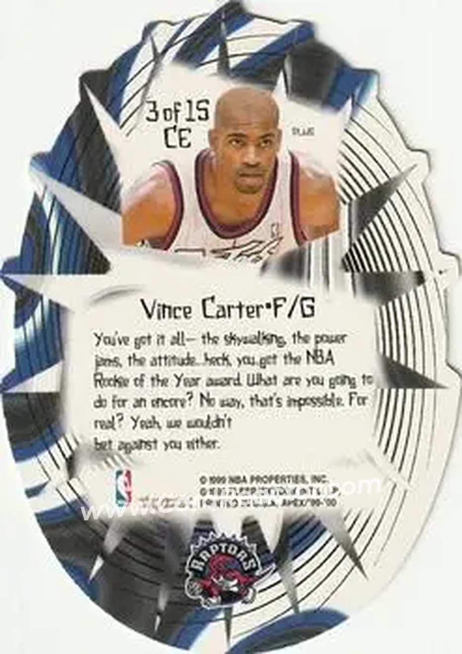 Back of Vince Carter