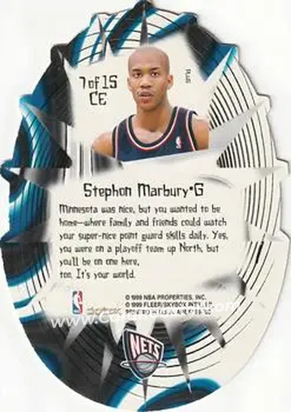 Back of Stephon Marbury