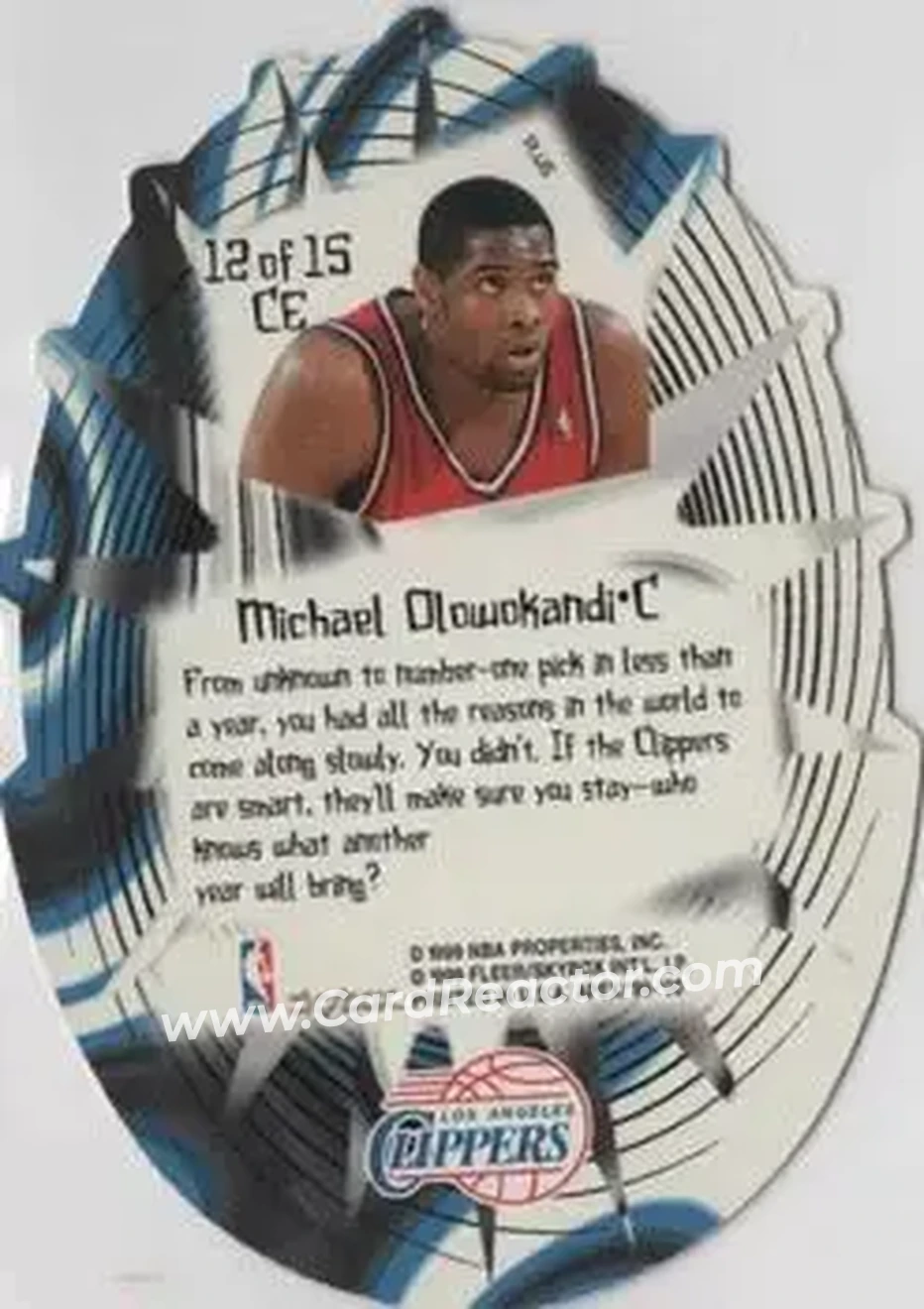 Back of Michael Olowokandi