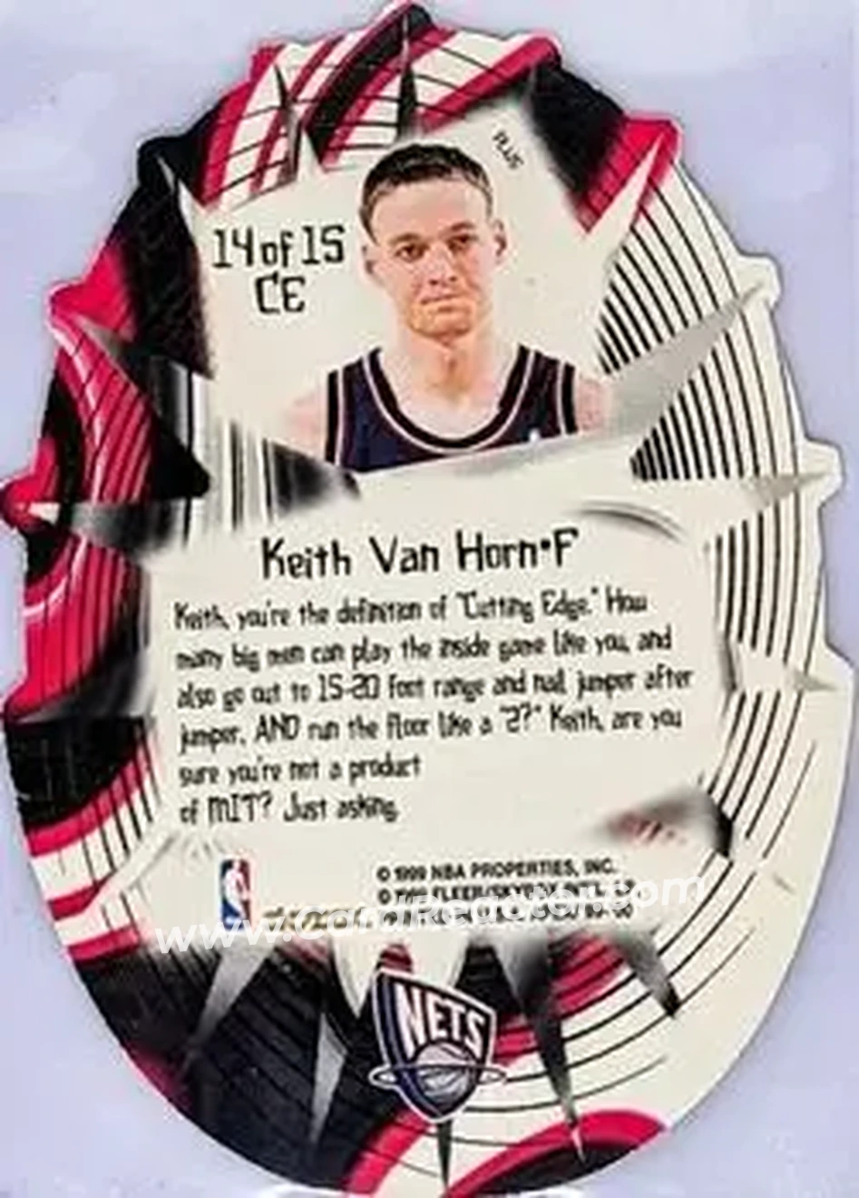 Back of Keith Van Horn