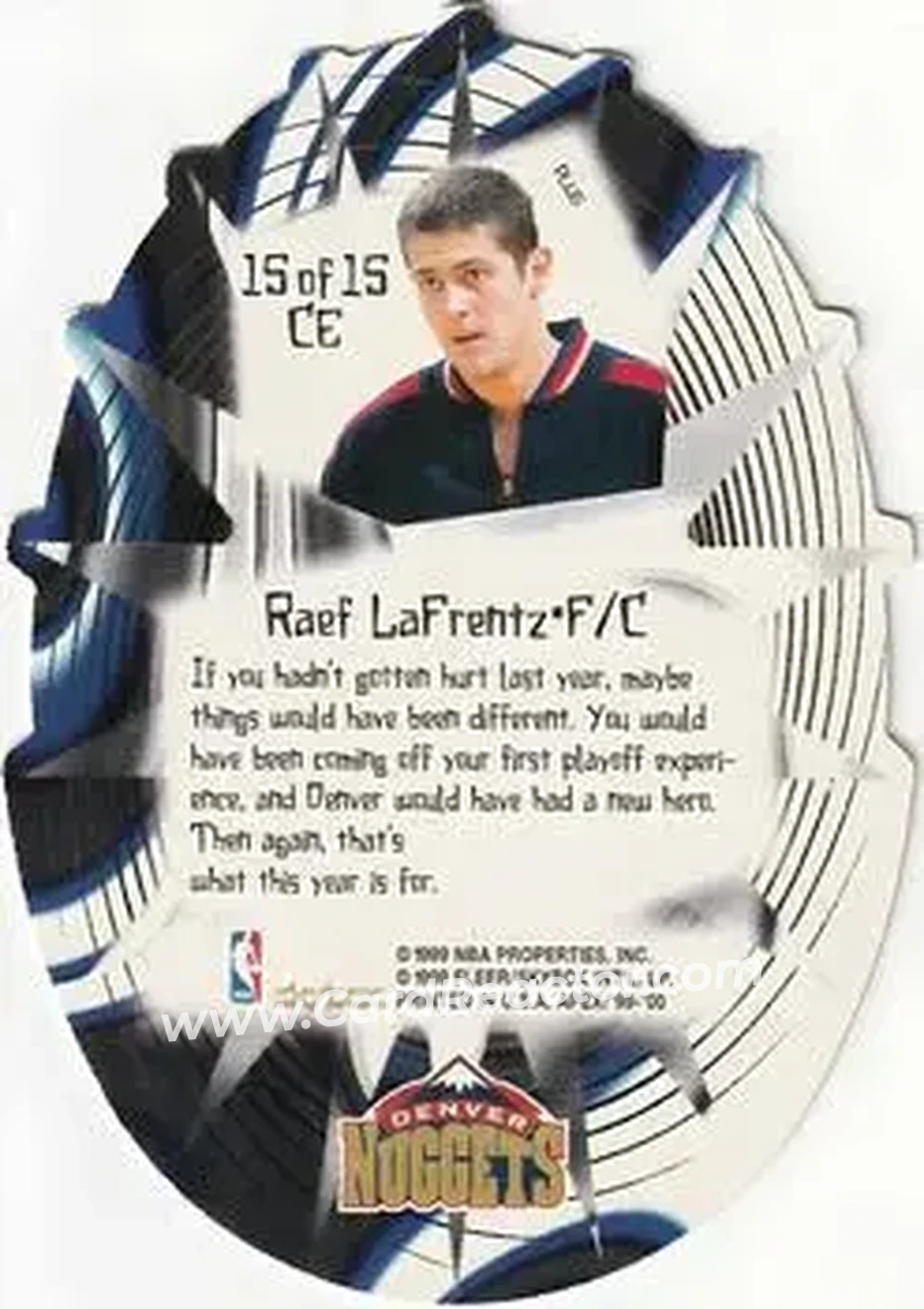 Back of Raef LaFrentz