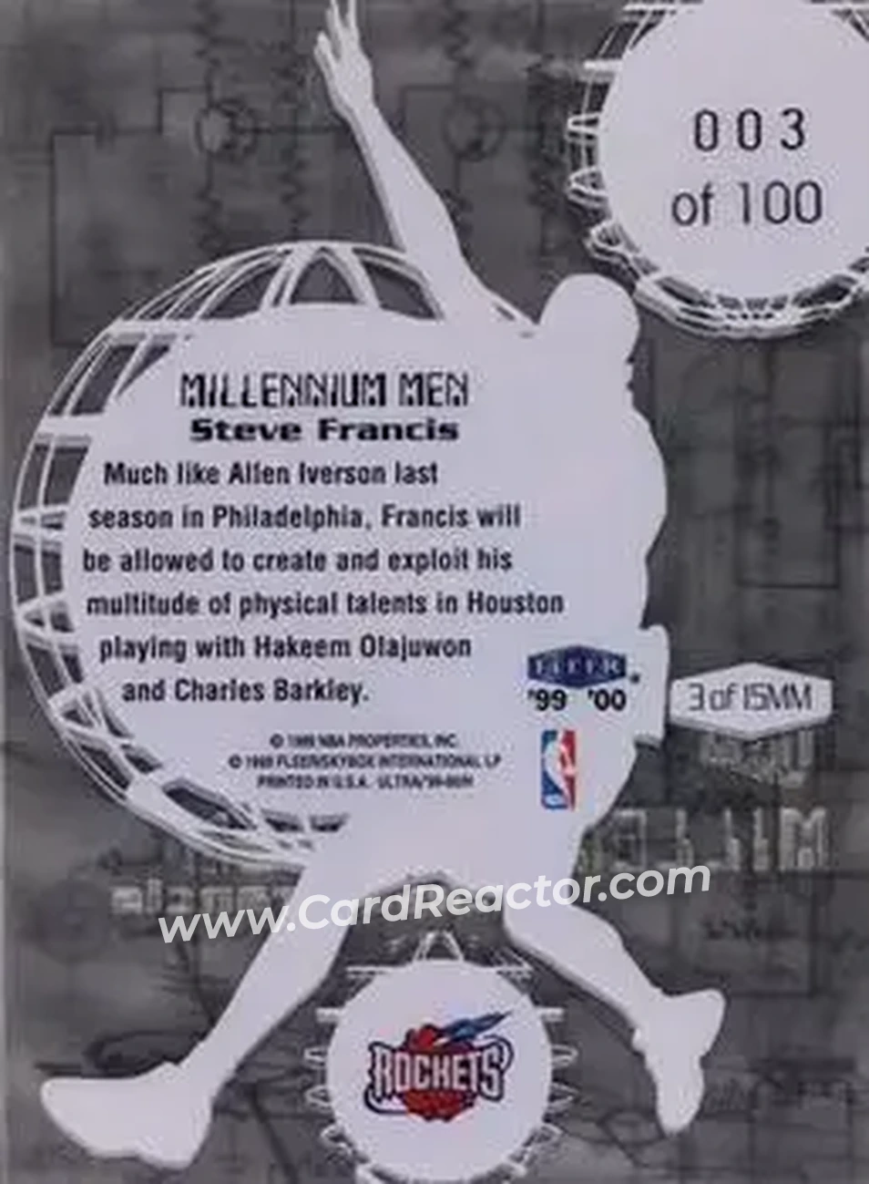 Back of Steve Francis