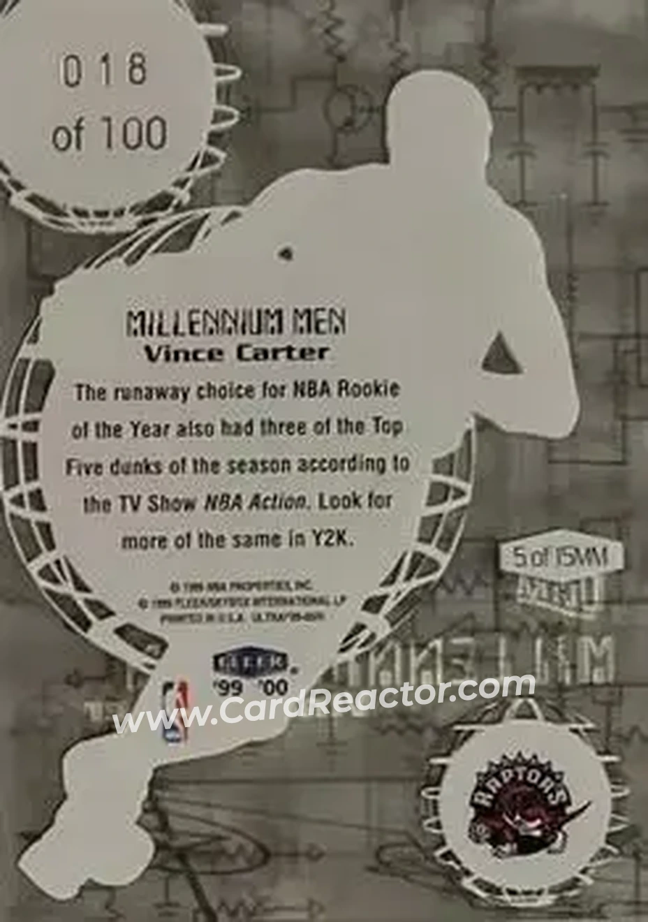 Back of Vince Carter