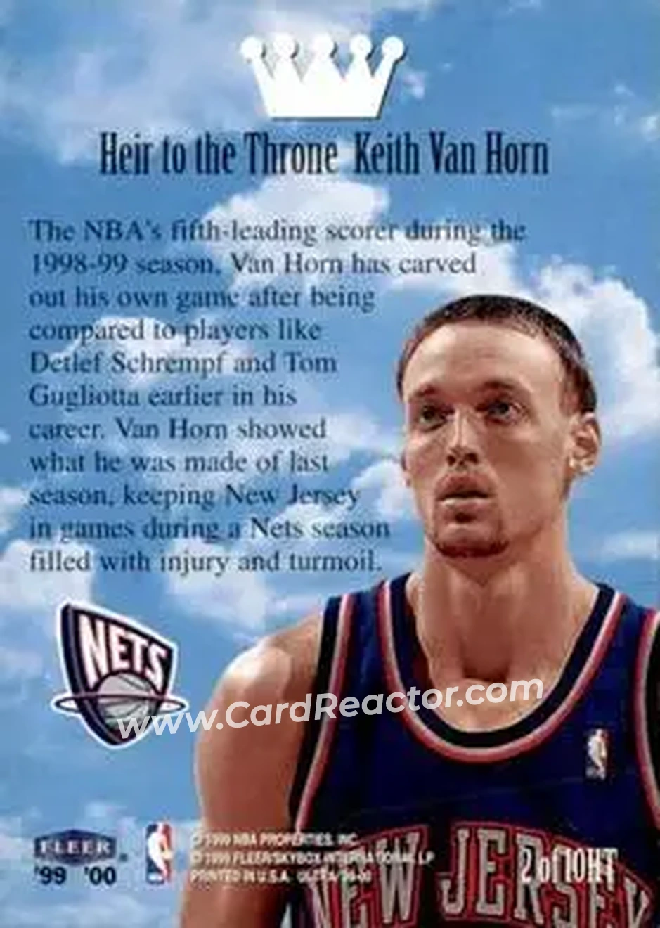 Back of Keith Van Horn