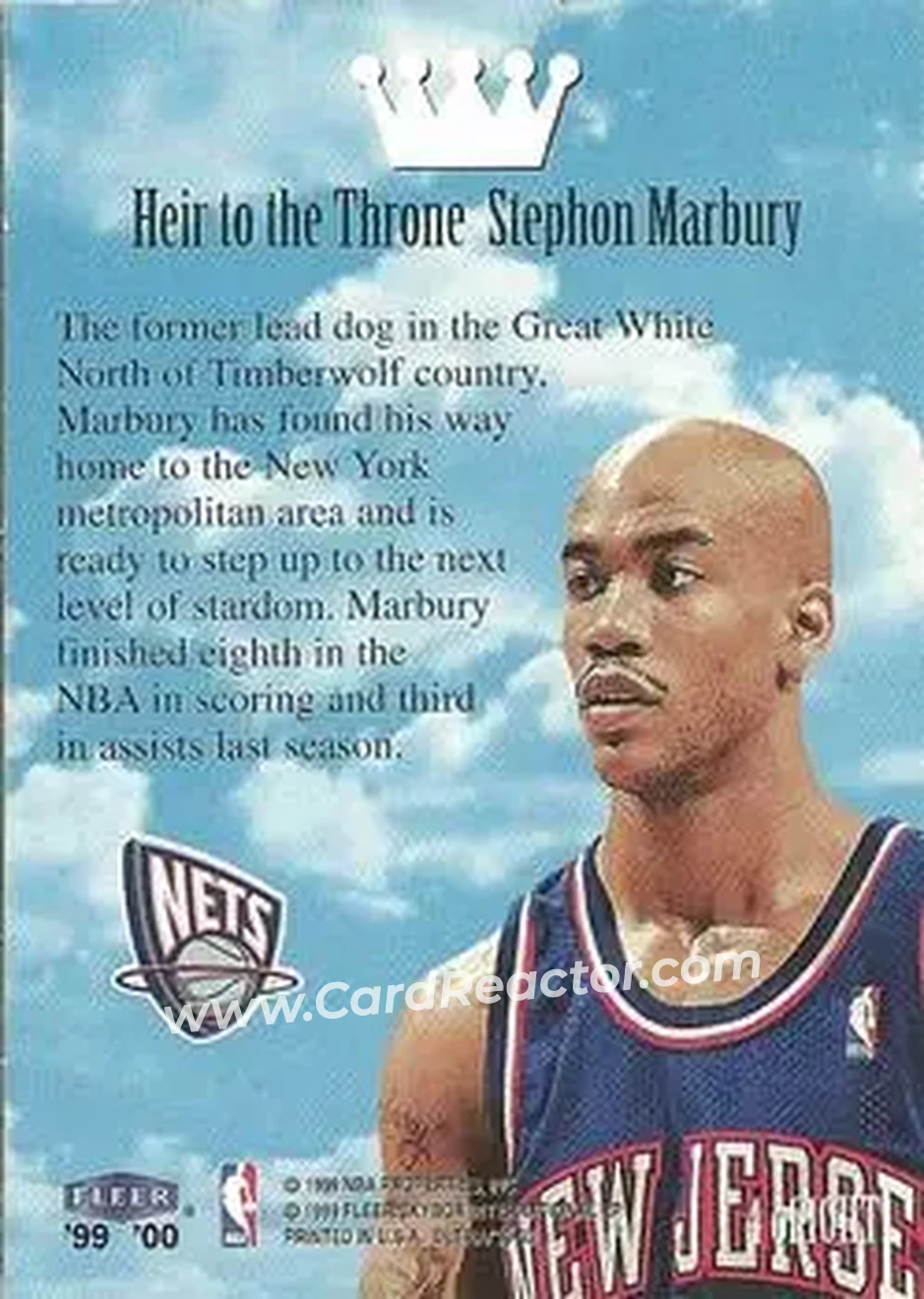 Back of Stephon Marbury