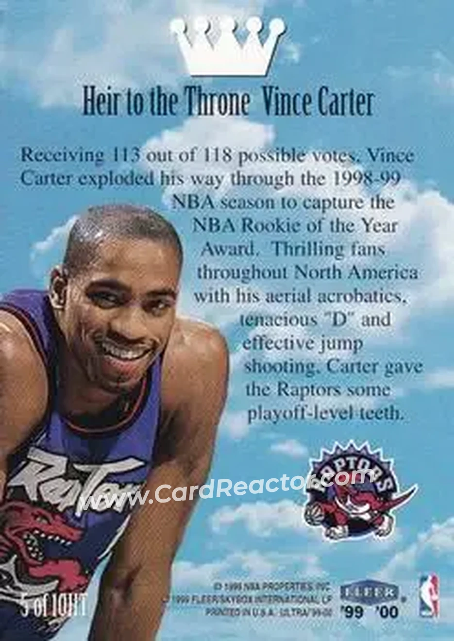 Back of Vince Carter