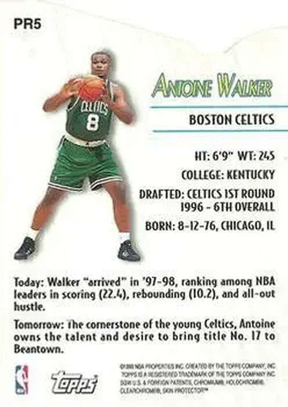 Back of Antoine Walker
