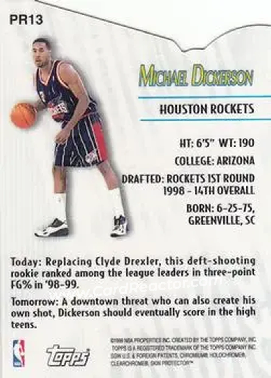 Back of Michael Dickerson
