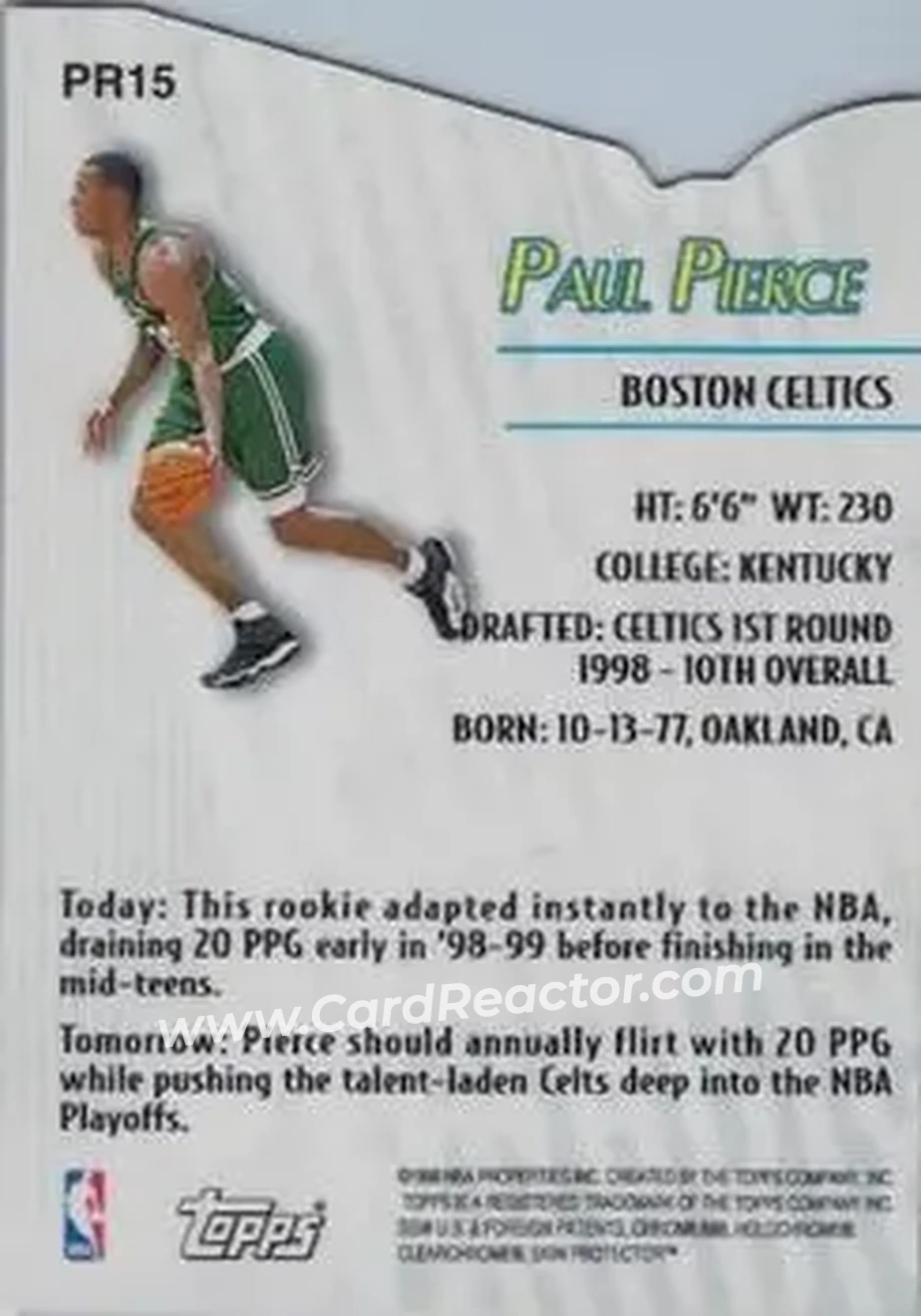 Back of Paul Pierce
