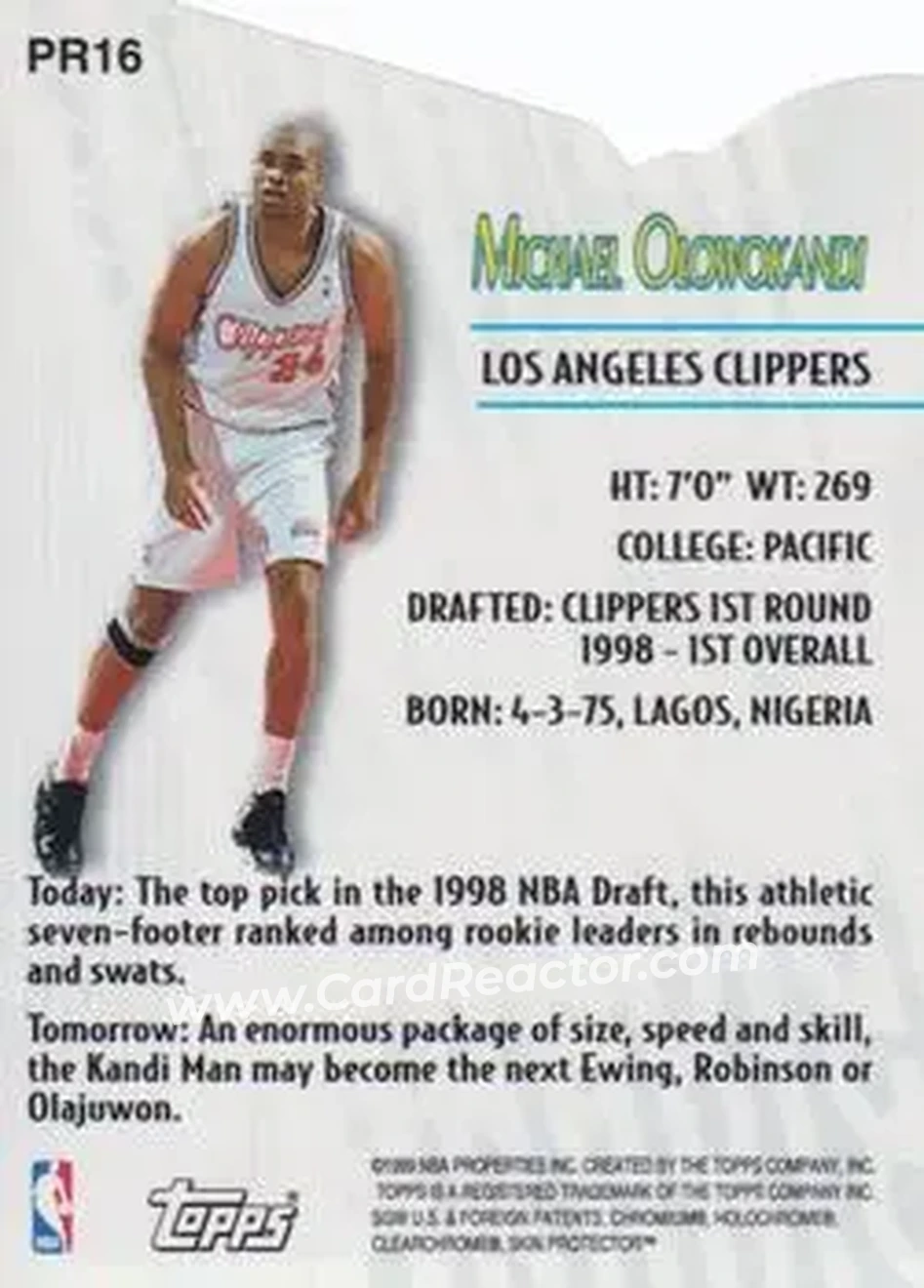 Back of Michael Olowokandi
