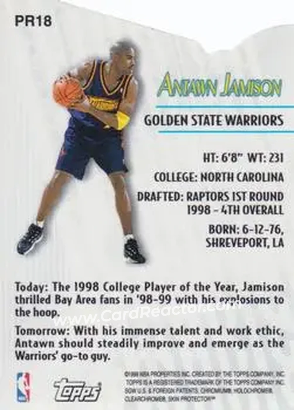 Back of Antawn Jamison