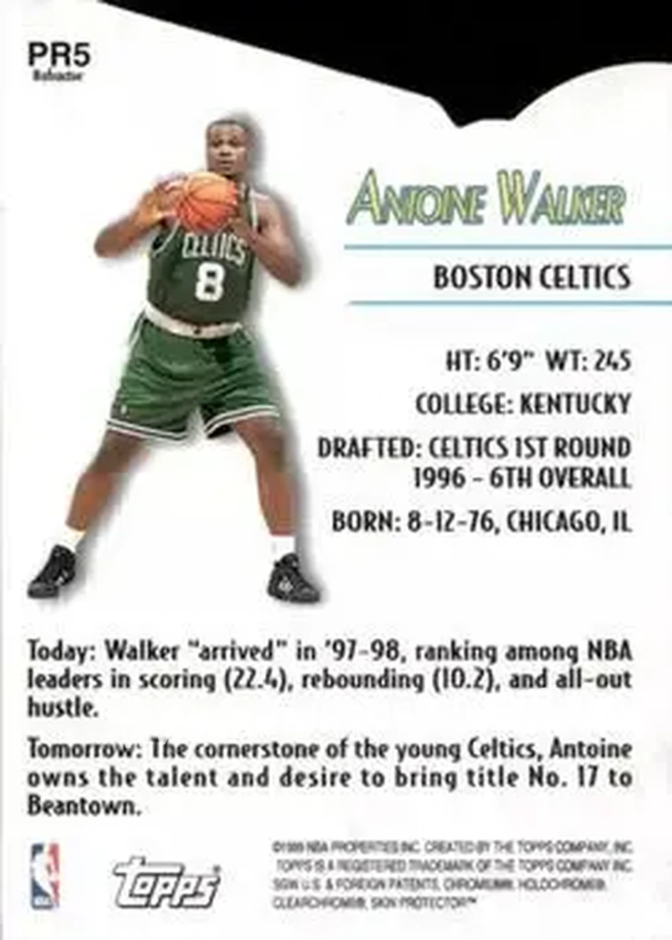 Back of Antoine Walker
