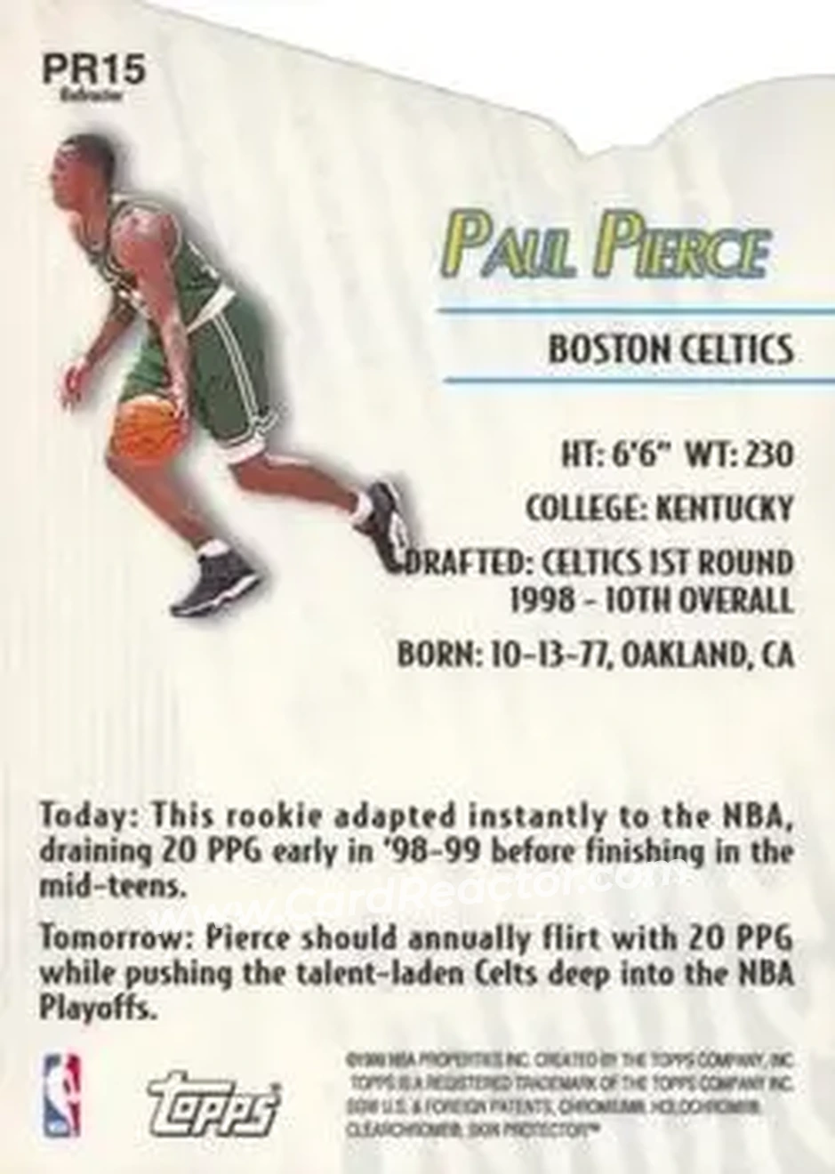 Back of Paul Pierce