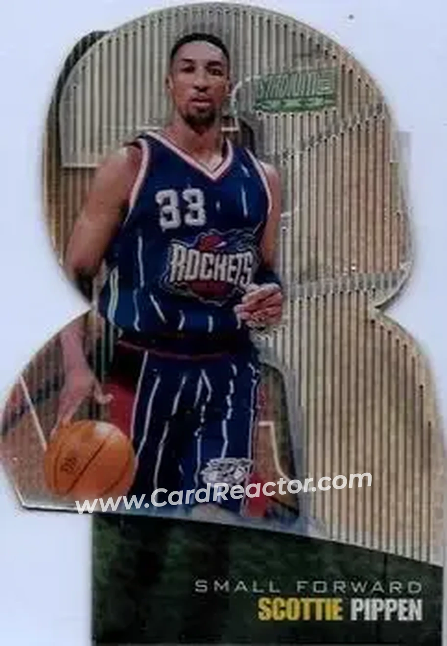 1999-00 Stadium Club - 3x3 Luminous #3C - Scottie Pippen - Houston Rockets