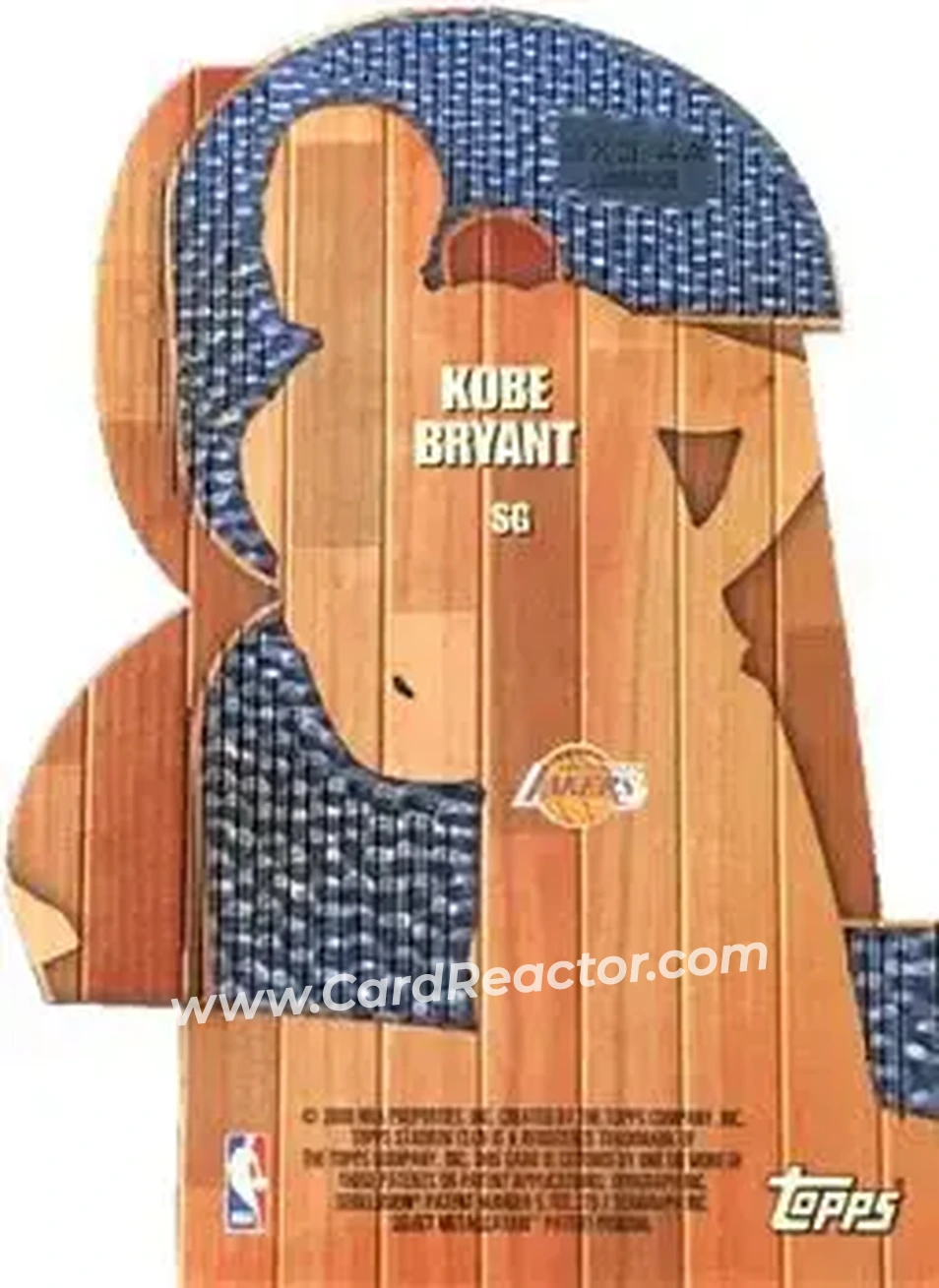 Back of Kobe Bryant
