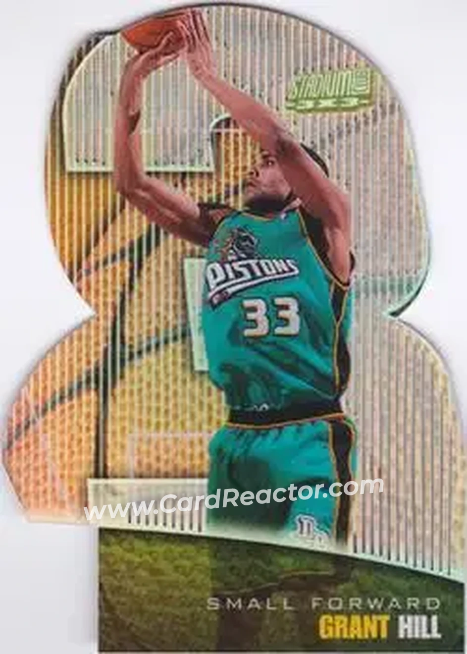 1999-00 Stadium Club - 3x3 Luminescent #1C - Grant Hill - Detroit Pistons