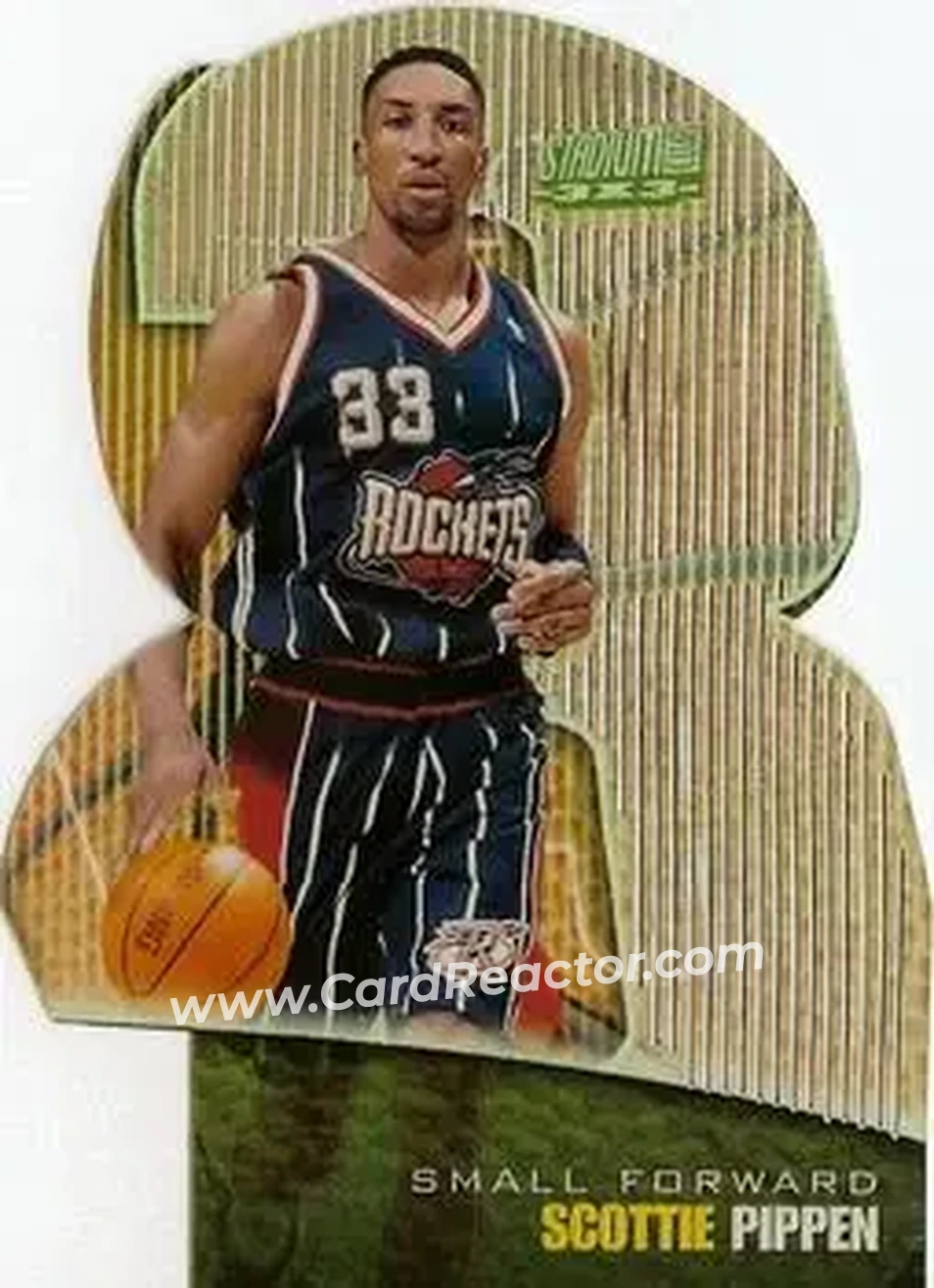 1999-00 Stadium Club - 3x3 Luminescent #3C - Scottie Pippen - Houston Rockets