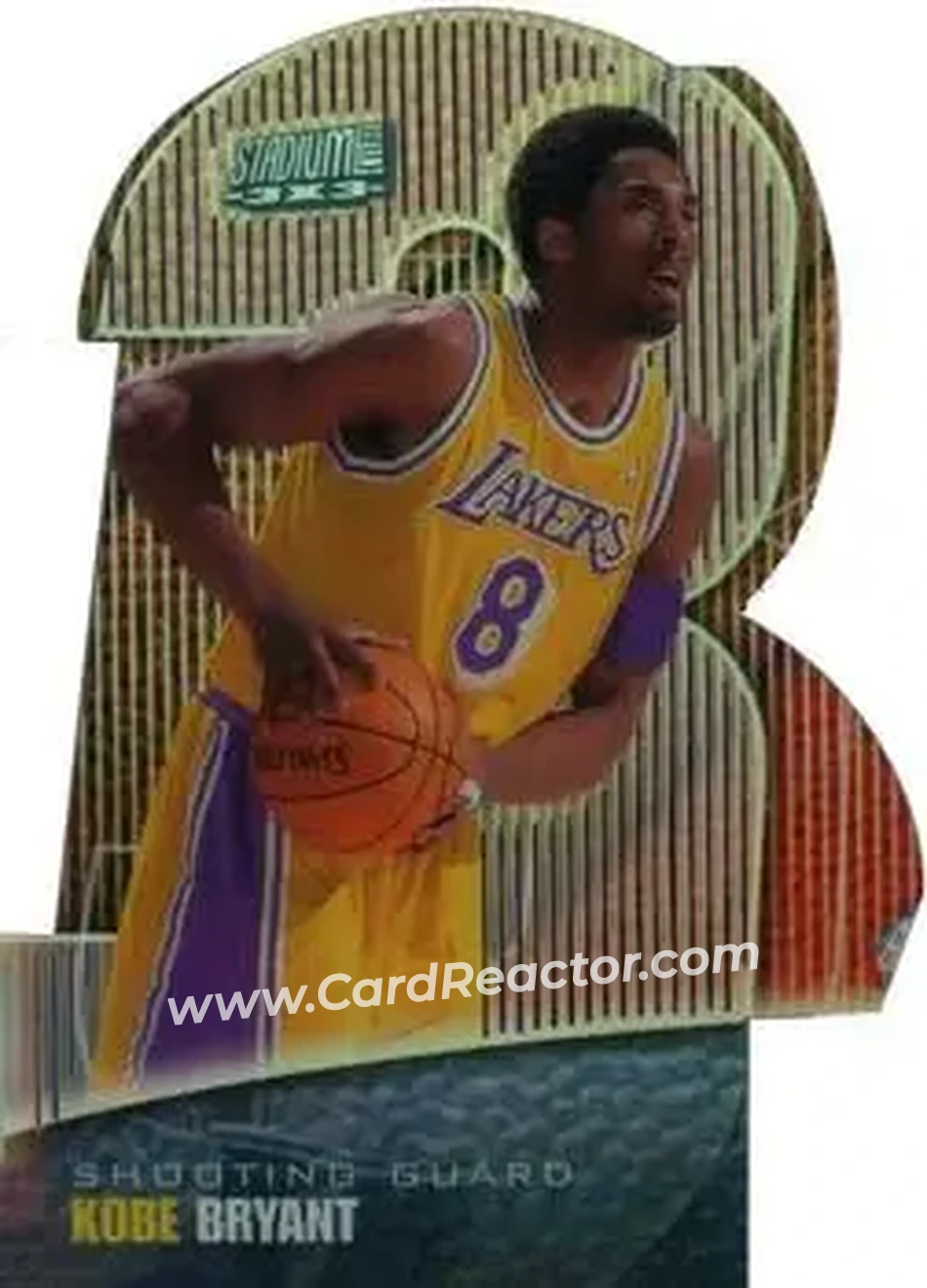 1999-00 Stadium Club - 3x3 Luminescent #4A - Kobe Bryant - Los Angeles Lakers