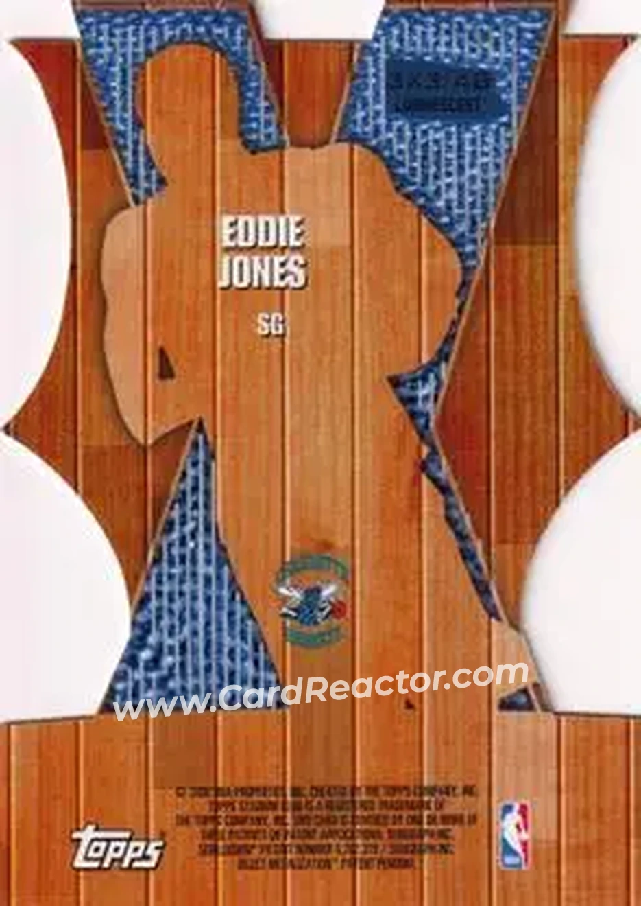1999-00 Stadium Club - 3x3 Luminescent #4B - Eddie Jones - Charlotte Hornets