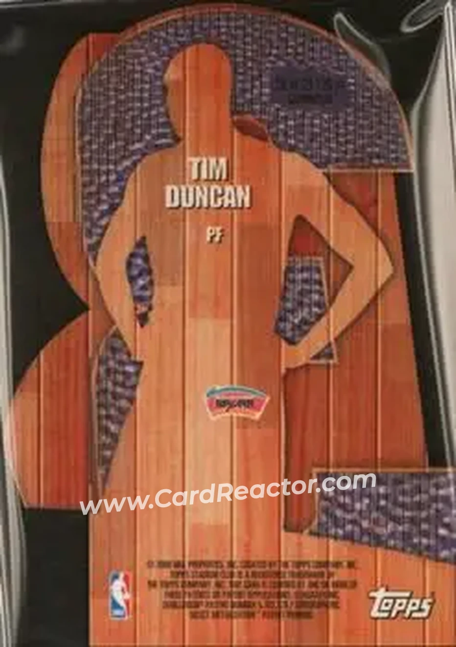 1999-00 Stadium Club - 3x3 Luminescent #5A - Tim Duncan - San Antonio Spurs