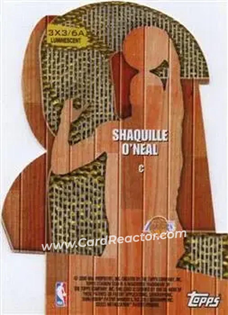 1999-00 Stadium Club - 3x3 Luminescent #6A - Shaquille O'Neal - Los Angeles Lakers
