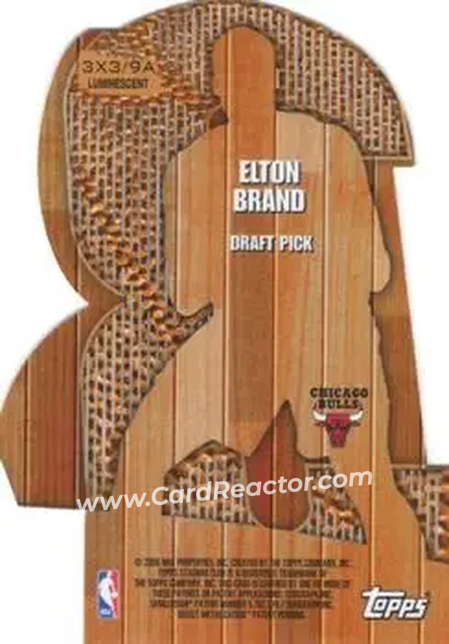 1999-00 Stadium Club - 3x3 Luminescent #9A - Elton Brand - Chicago Bulls