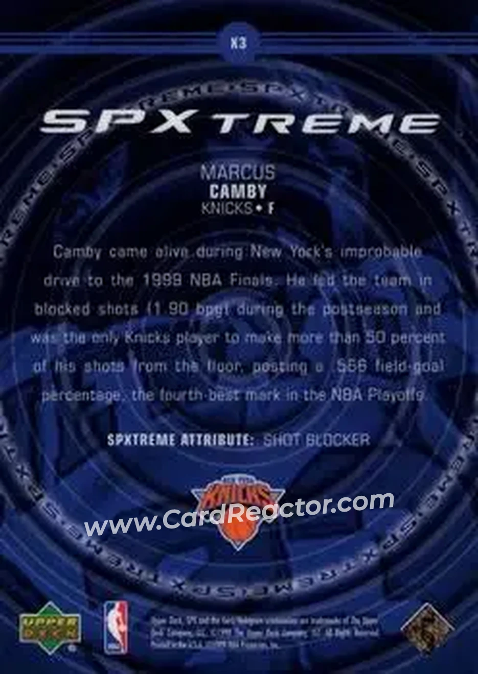 Back of Marcus Camby