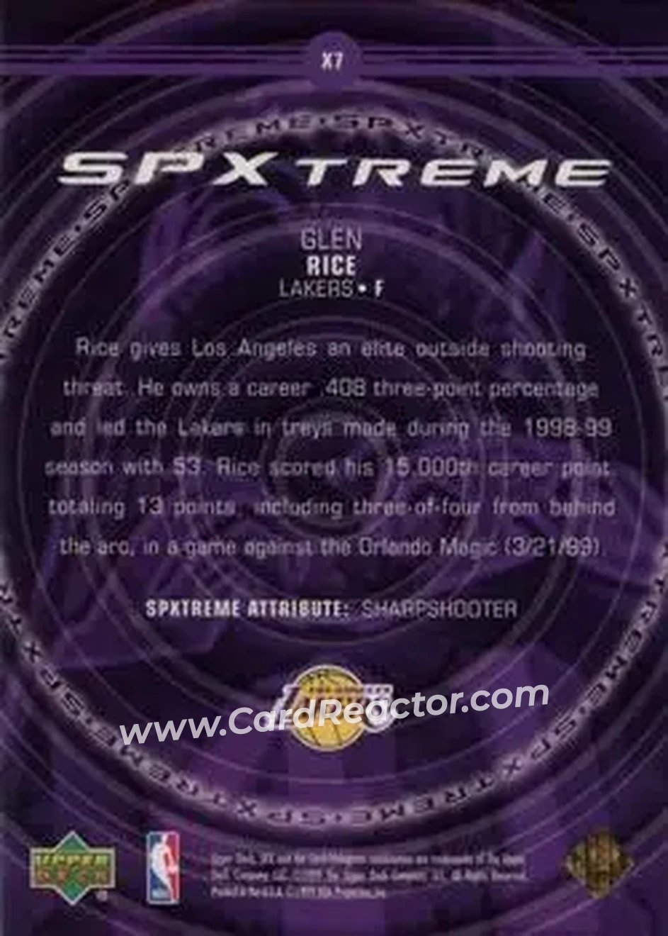 Back of Glen Rice