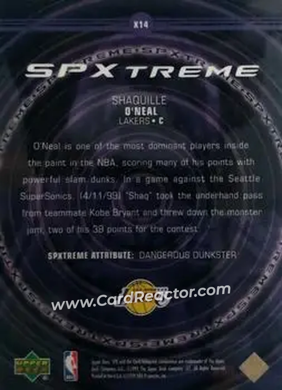 Back of Shaquille O'Neal