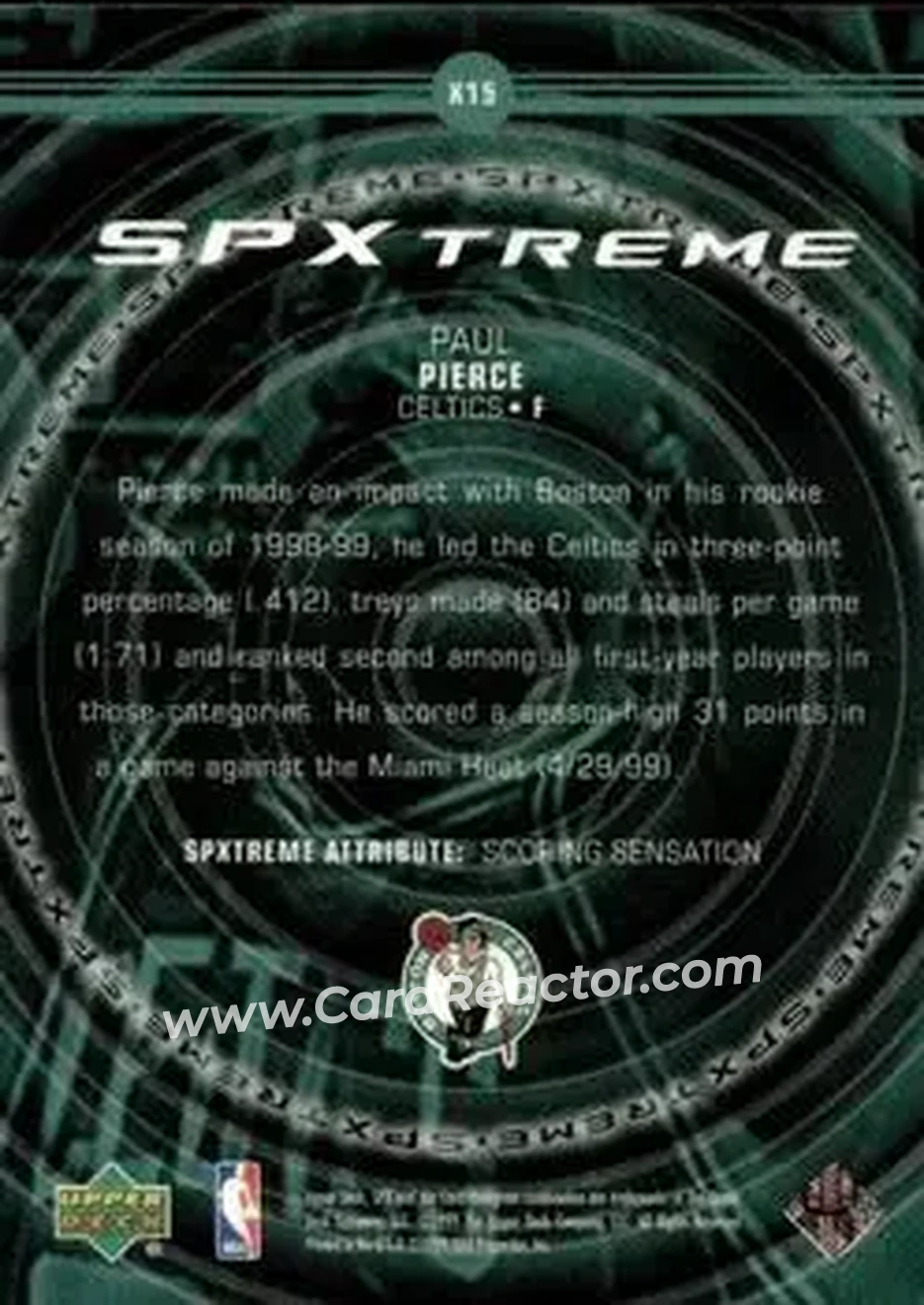 Back of Paul Pierce