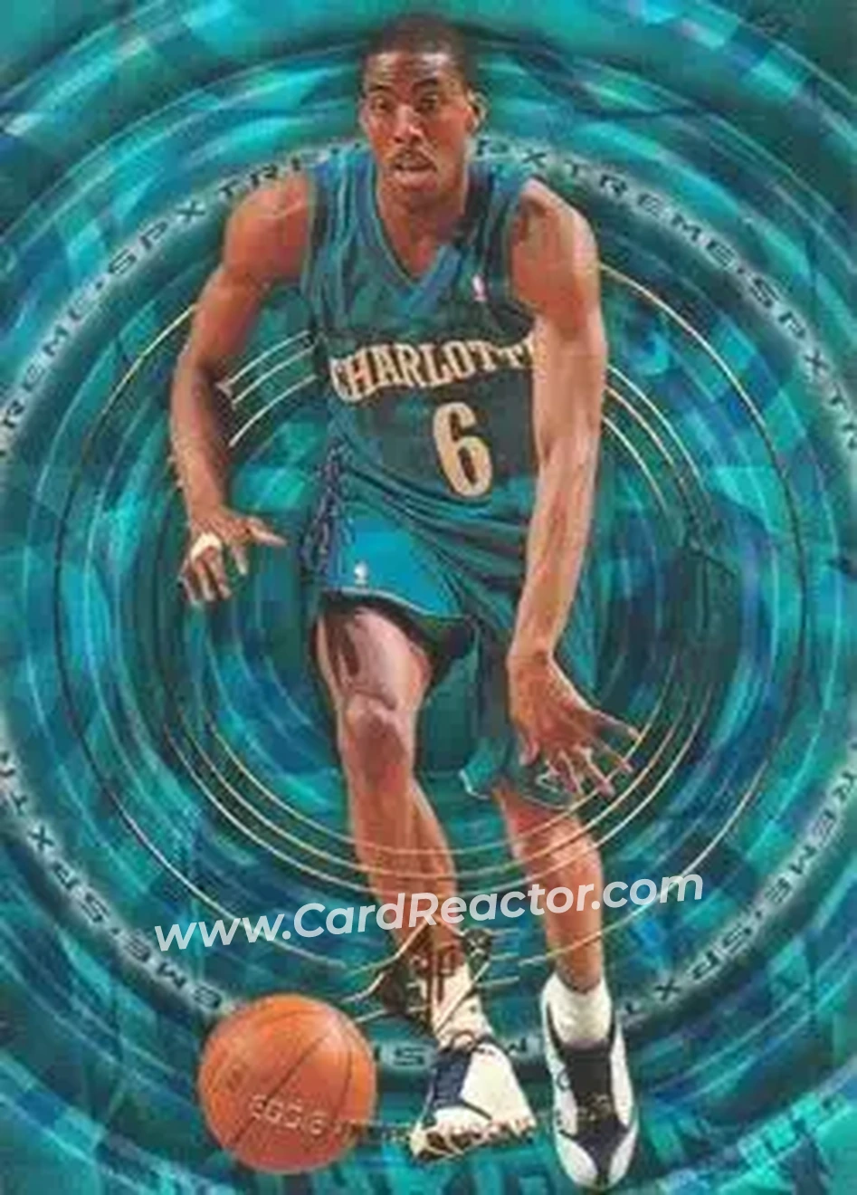 1999-00 SPx - SPxtreme #X20 - Eddie Jones - Charlotte Hornets