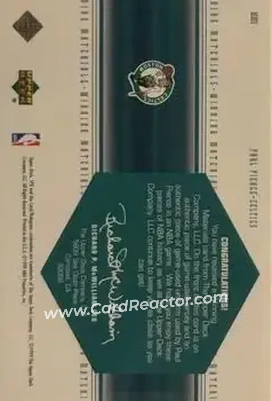 Back of Paul Pierce