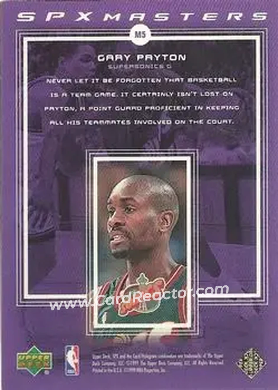 Back of Gary Payton