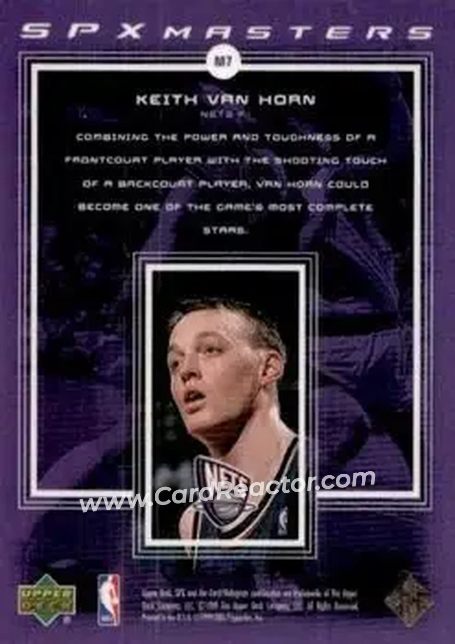 Back of Keith Van Horn