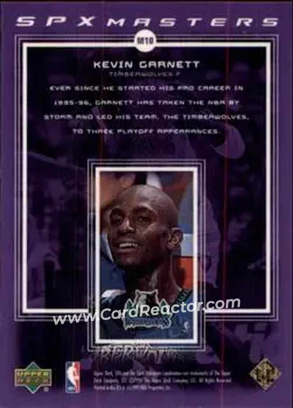 Back of Kevin Garnett