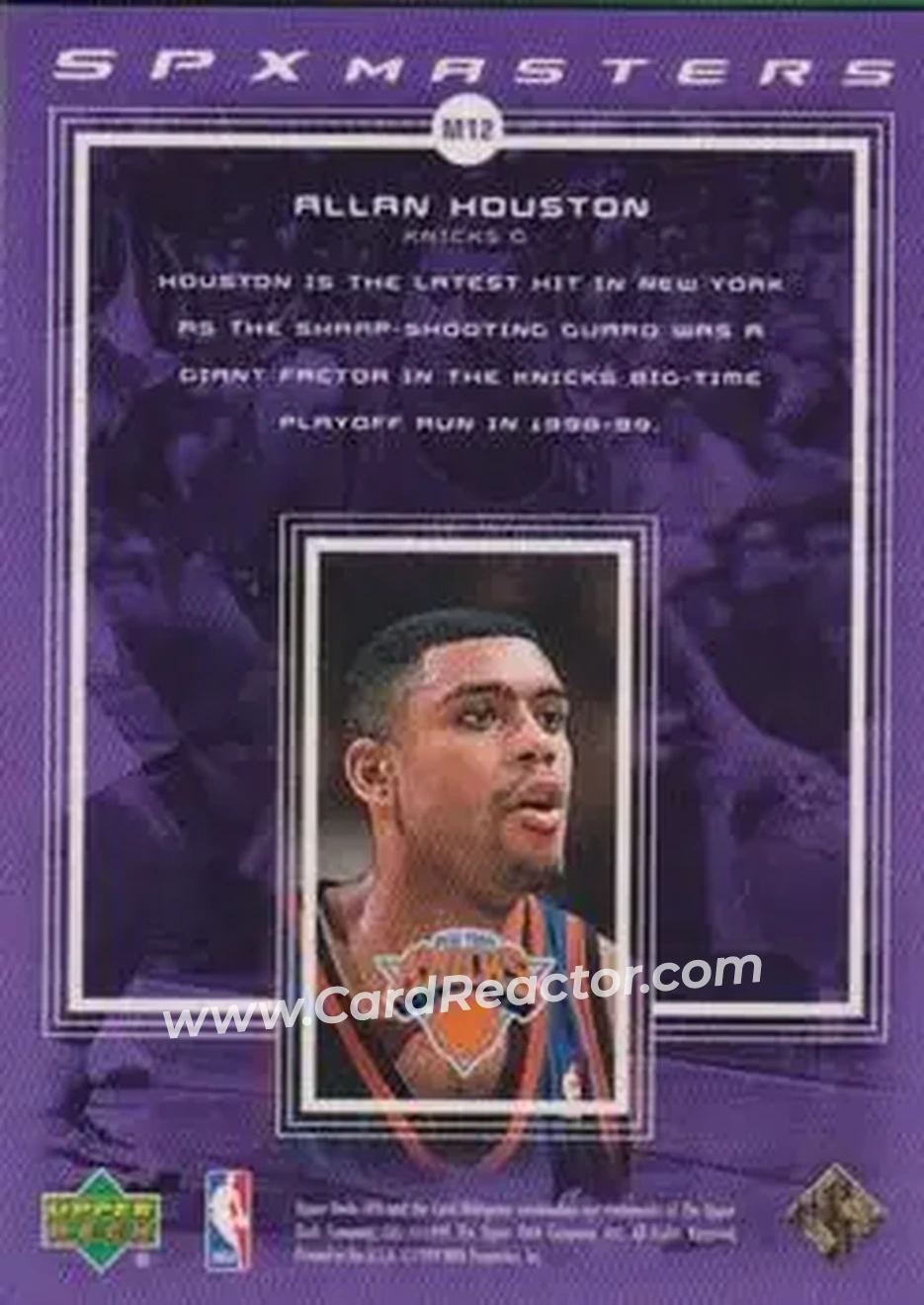 Back of Allan Houston