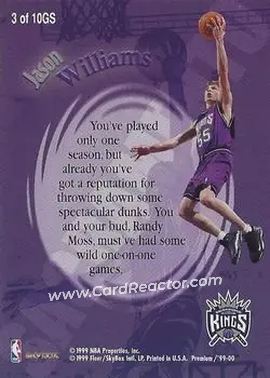 Back of Jason Williams