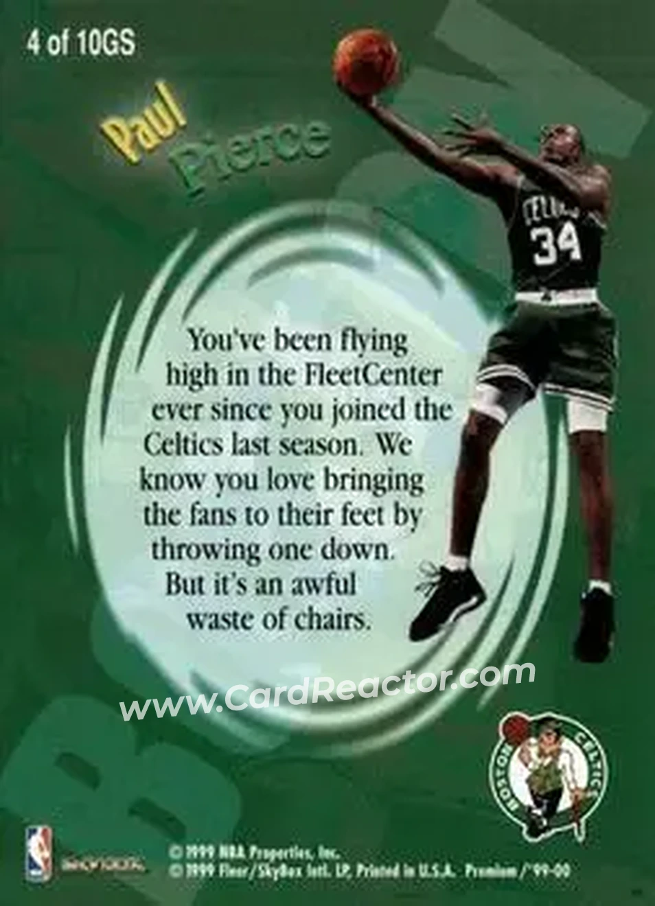 Back of Paul Pierce