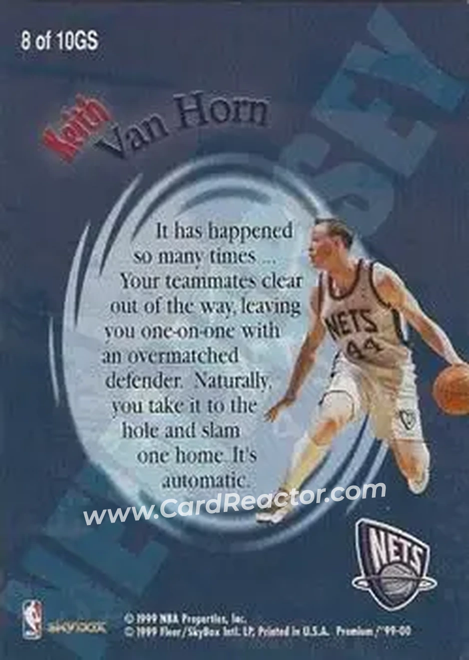 Back of Keith Van Horn