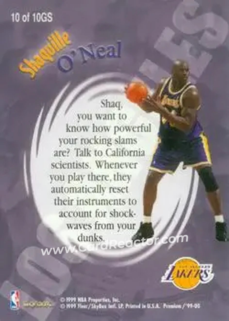 Back of Shaquille O'Neal
