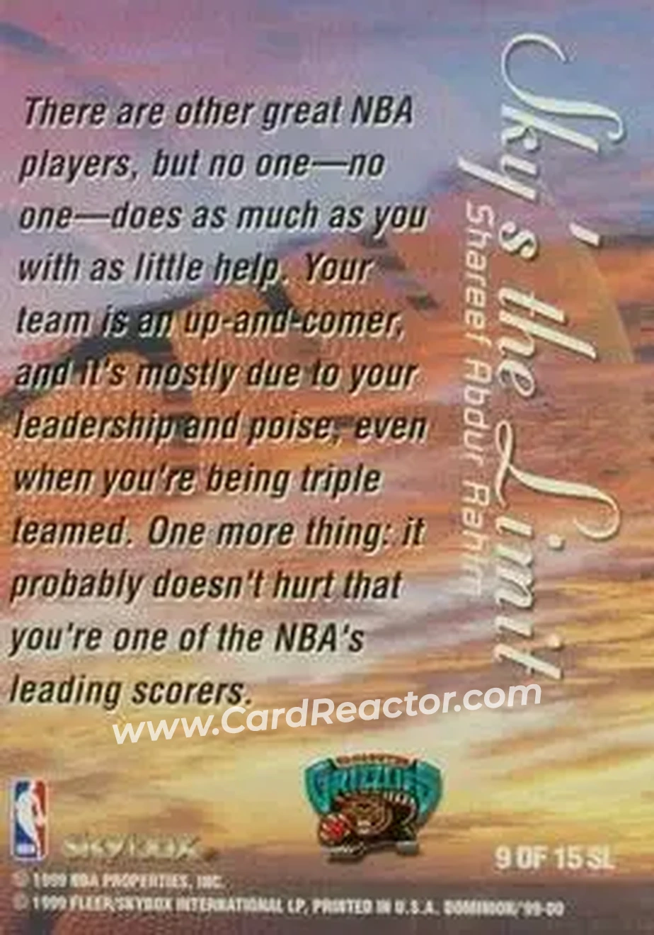 Back of Shareef Abdur-Rahim