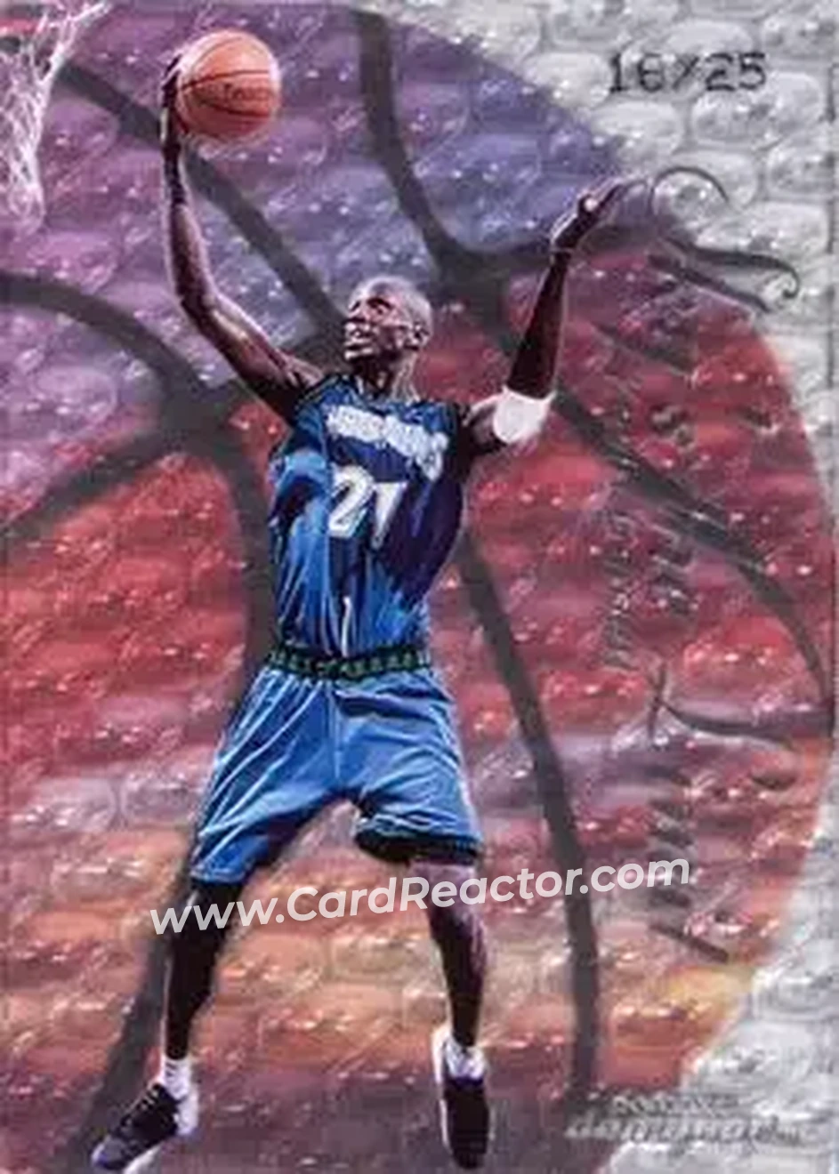 1999-00 SkyBox Dominion - Sky's the Limit Warp Tek #1 SL - Kevin Garnett - Minnesota Timberwolves