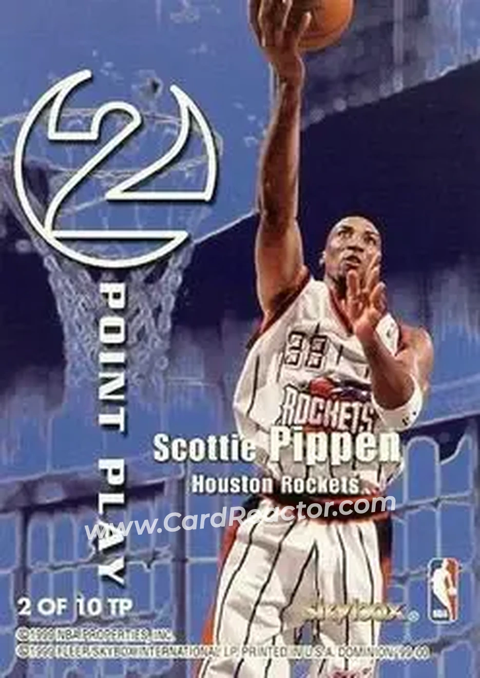 1999-00 SkyBox Dominion - 2 Point Play Warp Tek #2 TP - Card #2 TP
