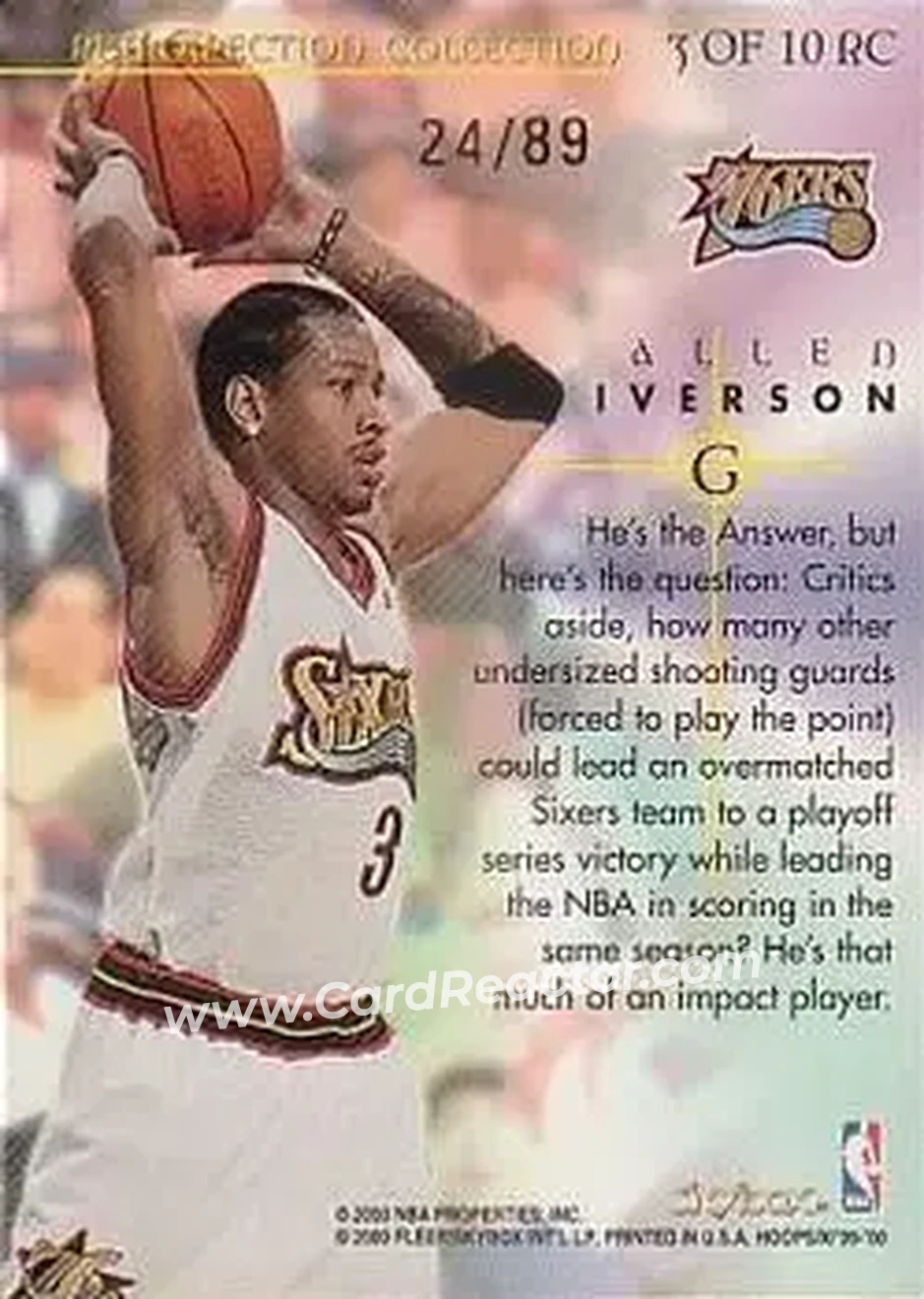 Back of Allen Iverson